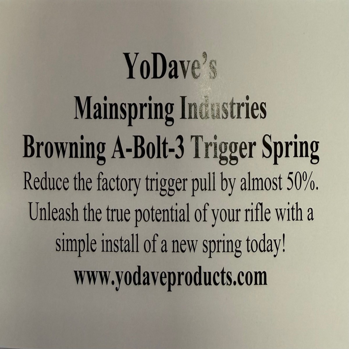 YoDave Browning A Bolt 3 Trigger Spring