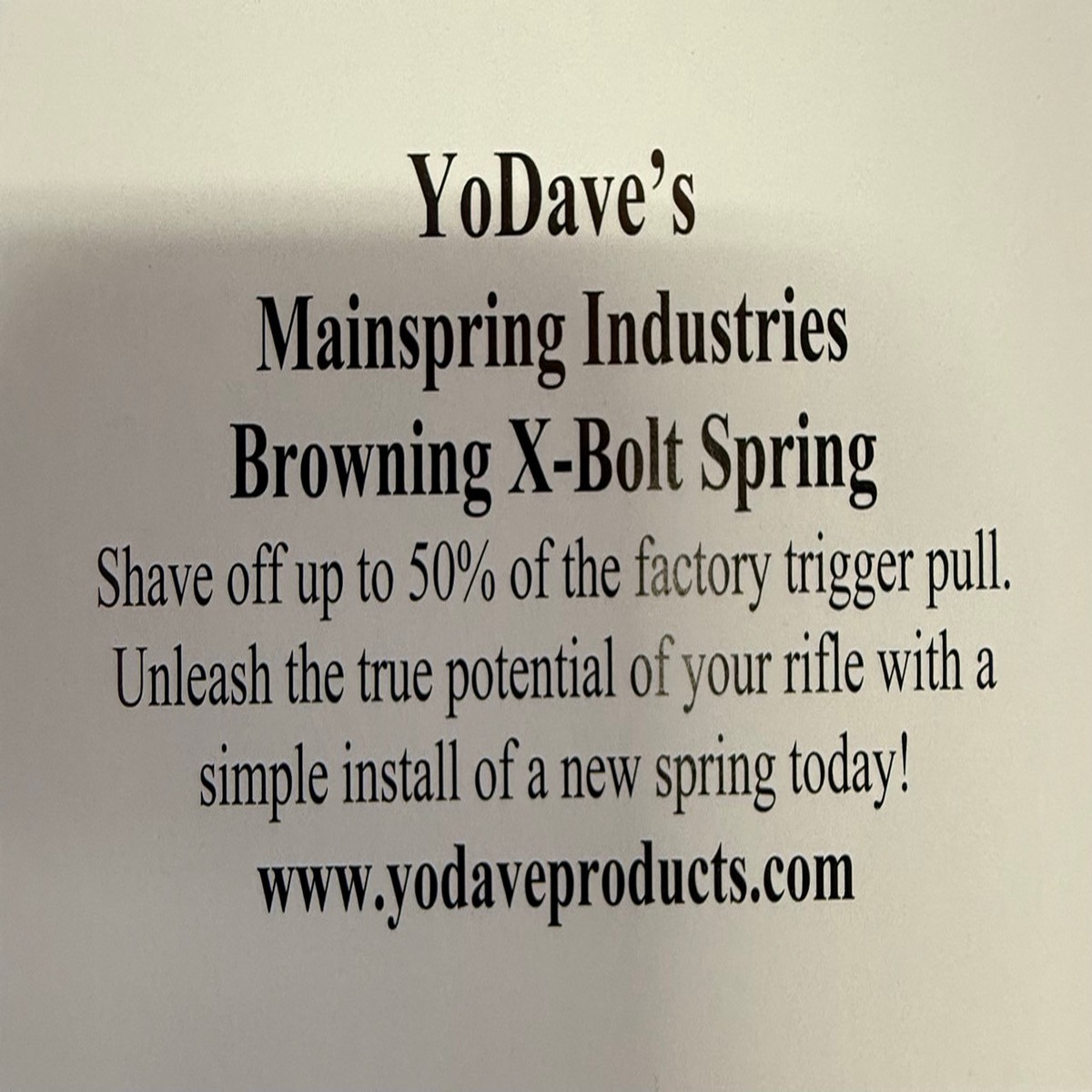 YoDave Browning X Bolt Trigger Spring