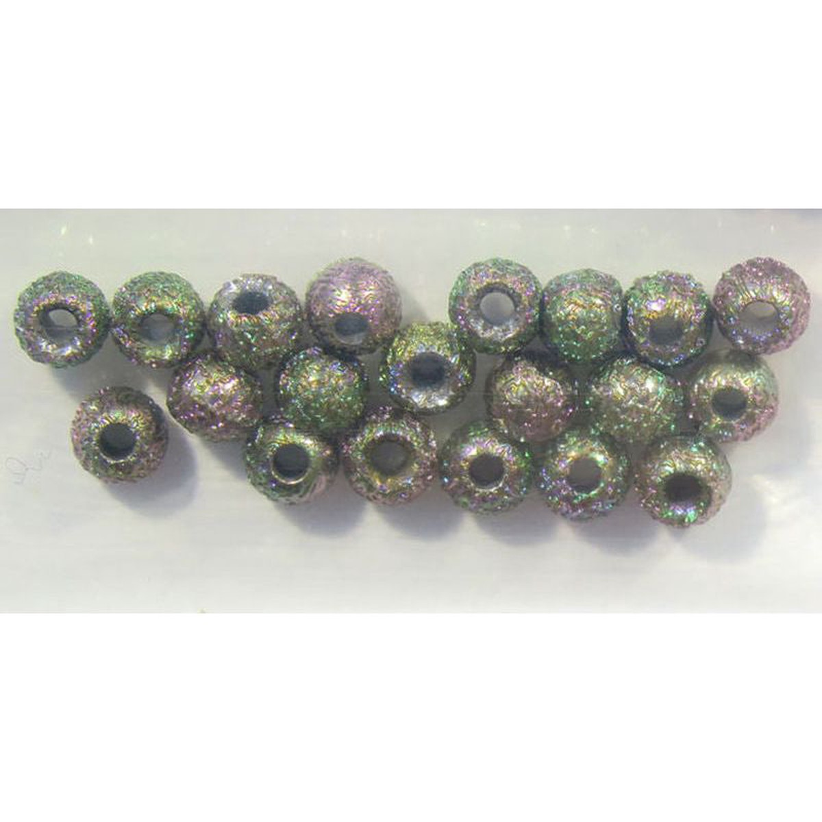 Gritty Brass Beads - Grey