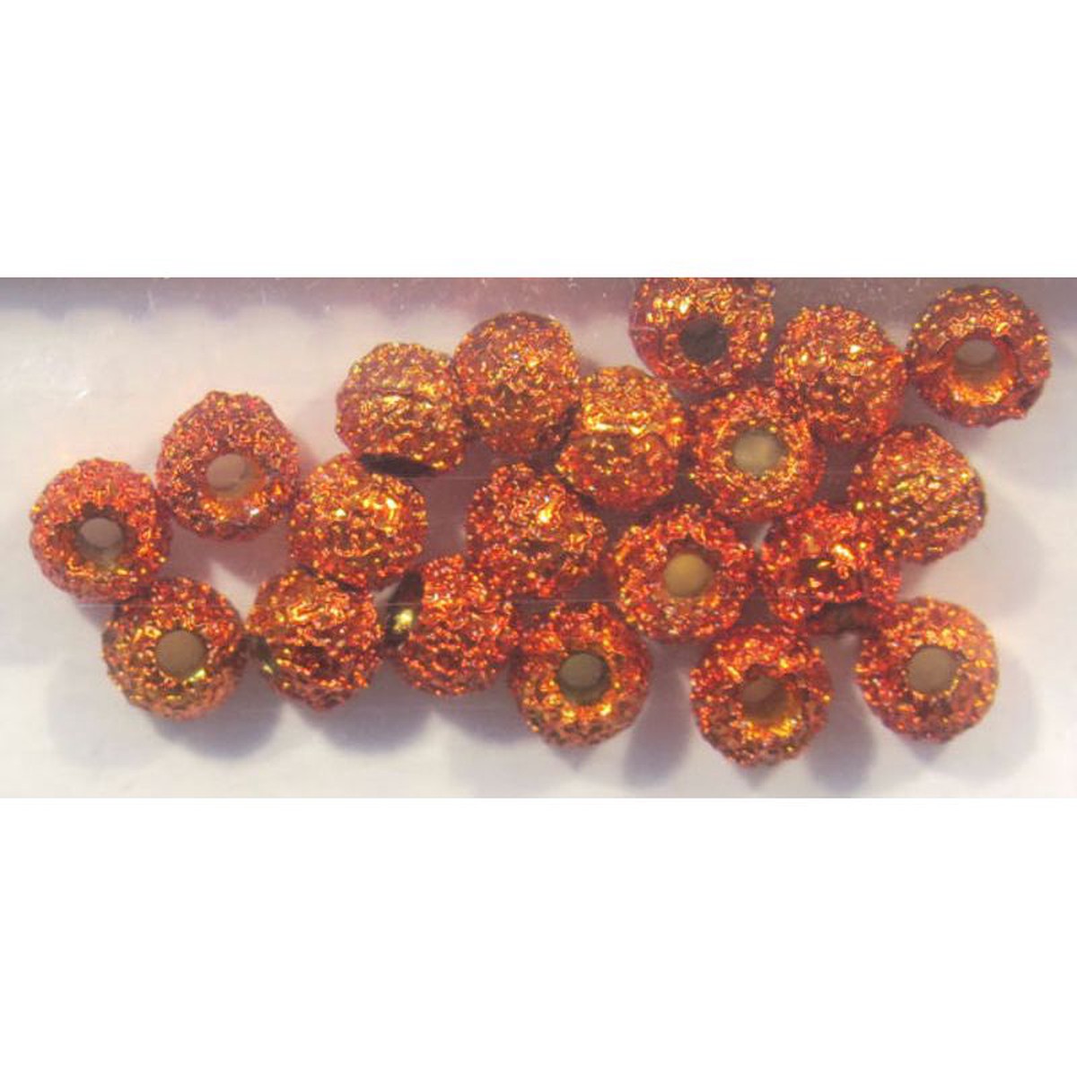 Gritty Brass Beads - Orange