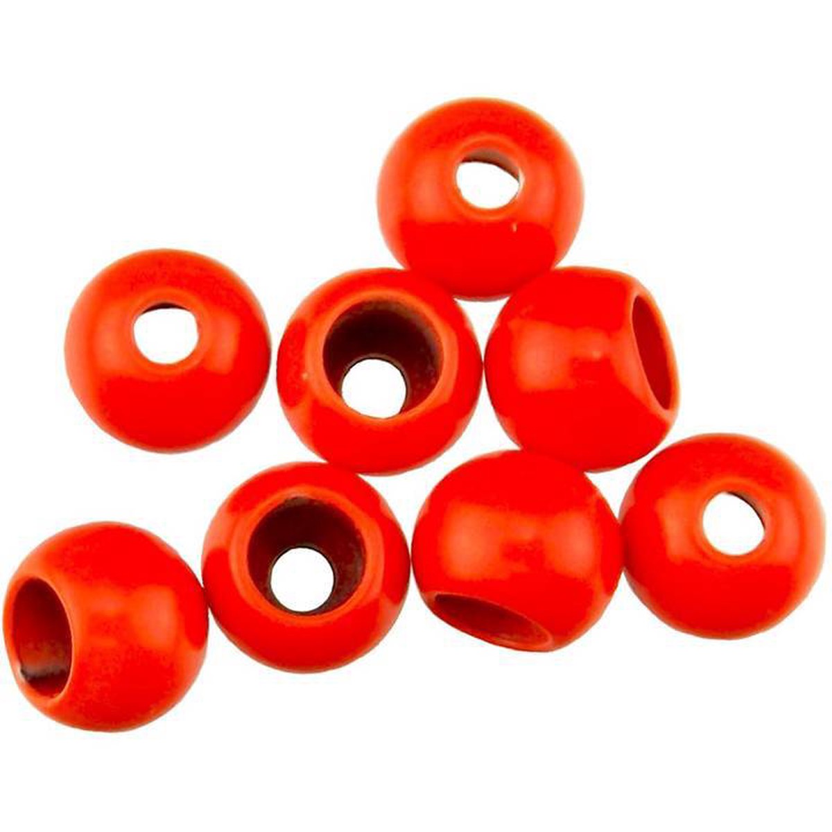 Painted Cyclops Beads - Fl. Orange