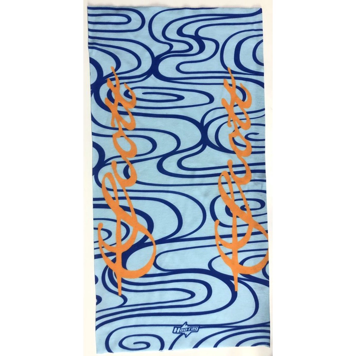 Scott Fly Rods Blue Face Mask Orange Script