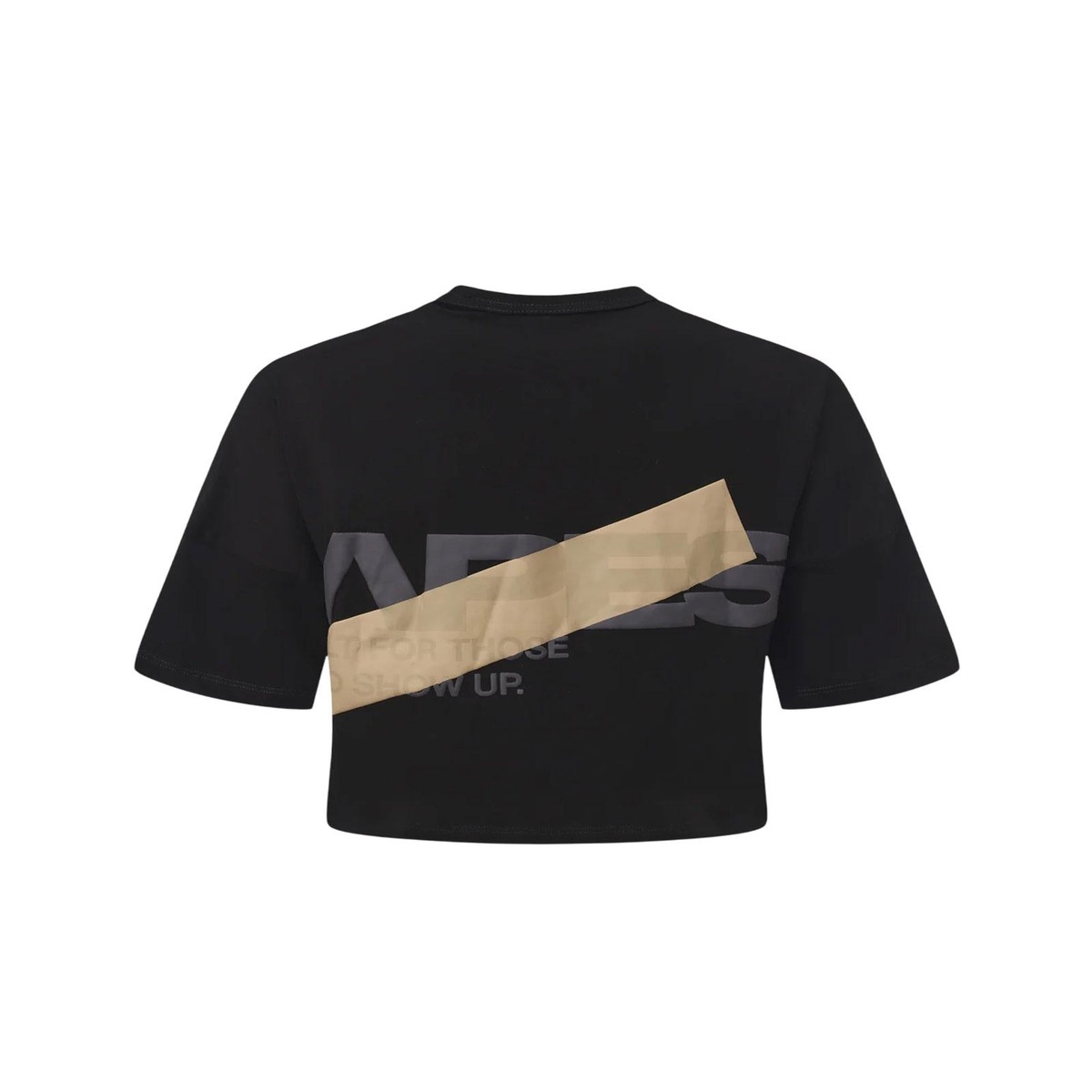 Bold Crop Tshirt Solid Black