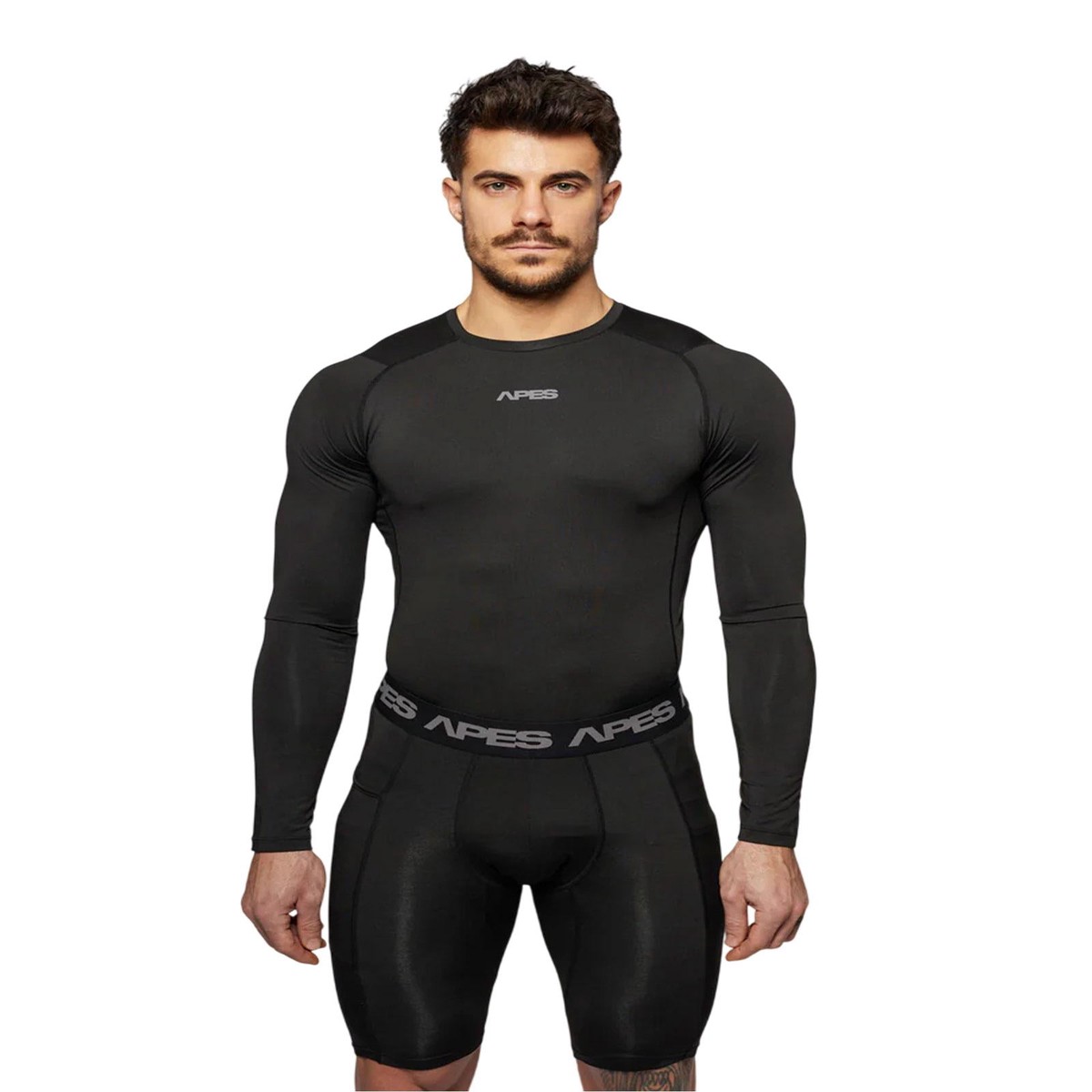 Skin Compression Long Sleeves Tshirt Solid Black